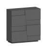 Buffet moderne 2 portes meuble d'entrée polyvalent 120x44,6x126cm Seeley Dimensions