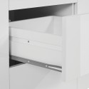 Buffet séjour moderne 3 tiroirs 2 portes étagères en verre 180cm Quebo Achat