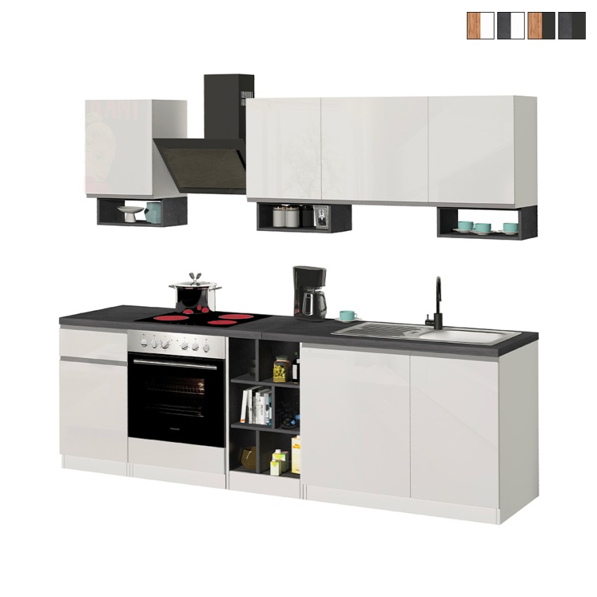 Modulaire moderne design keuken compleet 256cm Domina Aanbod Modulaire moderne design keuken compleet 256cm Domina Aanbod