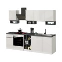 Cuisine linéaire complète 256 cm design moderne modulable Domina 