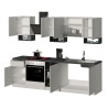 Cuisine linéaire complète 256 cm design moderne modulable Domina 