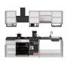 Cuisine linéaire complète 256 cm design moderne modulable Domina 