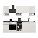Cuisine linéaire complète 256 cm design moderne modulable Domina 
