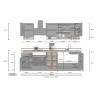 Complete modulaire keuken met modern lineair design 256cm Essence 