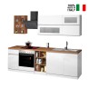 Moderne complete keuken lineair design 256 cm moduleerbaar Unica Model