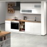 Moderne complete keuken, 256cm, lineair ontwerp, modulair Unica Kortingen