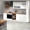 Moderne complete keuken lineair design 256 cm moduleerbaar Unica Kortingen