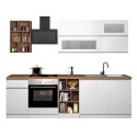 Moderne complete keuken lineair design 256 cm moduleerbaar Unica 