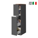 Moderne keukenlade met 2 kruidenlades 30x60x164,5 Trym Afmetingen