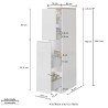 Moderne keukenlade met 2 kruidenlades 30x60x164,5 Trym 