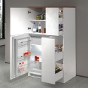 Ensemble de meubles cache-frigo encastrable et porte-épices pour cuisine linéaire Fist 