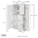 Set inbouw koelkastombouw en kruidenrek keuken lineair Fist 
