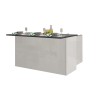 Îlot central moderne 3 portes 155x90x90 cm avec table Deaton pour cuisine 