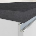 Moderne keukeneiland met 3 deuren en tafel Deaton 155x90x90cm 