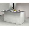Moderne keukeneiland met 3 deuren en tafel Deaton 155x90x90cm 