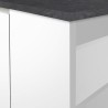 Moderne keukeneiland met 3 deuren en tafel Deaton 155x90x90cm 