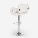Tabouret de bar pivotant en similicuir avec accoudoirs style fauteuil Darry 