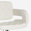 Tabouret de bar pivotant en similicuir avec accoudoirs style fauteuil Darry 