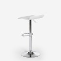 Tabouret design moderne minimaliste pivotant en métal chromé Clayton Prix