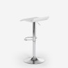 Tabouret design moderne minimaliste pivotant en métal chromé Clayton Prix