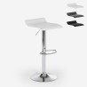 Tabouret design moderne minimaliste pivotant en métal chromé Clayton Vente