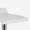 Tabouret design moderne minimaliste pivotant en métal chromé Clayton 