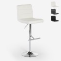 Tabouret de cuisine et bar pivotant rembourré similicuir réglable Boca Vente