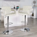 Tabouret de bar pivotant en similicuir avec accoudoirs style fauteuil Darry Catalogue