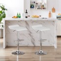 Tabouret design moderne minimaliste pivotant en métal chromé Clayton Réductions