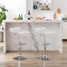 Tabouret design moderne minimaliste pivotant en métal chromé Clayton Réductions