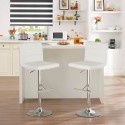 Tabouret de cuisine et bar pivotant rembourré similicuir réglable Boca Réductions