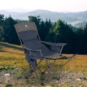 Chaise longue pliante de camping dossier inclinable repose-pieds Trivor Vente