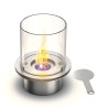 Brûleur de biocheminée en inox, cheminée à bioéthanol ronde avec verre Round Dimensions