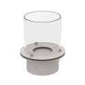 Brûleur de biocheminée en inox, cheminée à bioéthanol ronde avec verre Round Prix