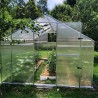 Serre de jardin polycarbonate aluminium 220x360-430-500x205h Sanus L Dimensions