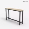 Entreetafel  120x40 cm van hout en zwart metaal Welcome Light Dark Voorraad