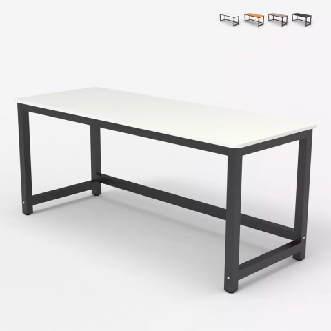 Rechthoekig zwart metalen design bureau 160x70cm Bridgeblack 160 Aanbieding