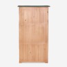 Armoire en bois de rangement pour jardin 87x45x160cm 2 portes Mallard Caractéristiques