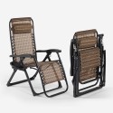 Chaise longue relax zéro gravité pliable avec appuie-tête jardin Elgon Choix