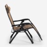 Chaise longue relax zéro gravité pliable avec appuie-tête jardin Elgon Réductions