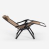 Chaise longue relax zéro gravité pliable avec appuie-tête jardin Elgon Offre