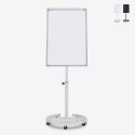 Tableau magnétique pour aimants 100x70cm pivotant avec roulettes Stephen Promotion