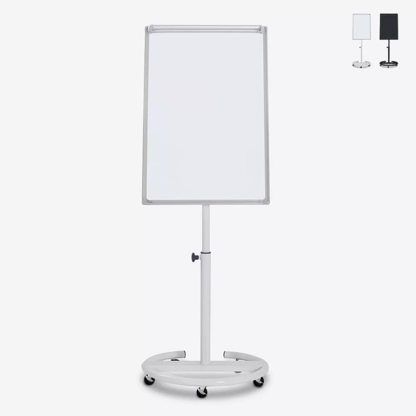 Tableau magnétique pour aimants 100x70cm pivotant avec roulettes Stephen Promotion Tableau magnétique pour aimants 100x70cm pivotant avec roulettes Stephen Promotion