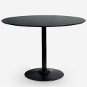 Moderne ronde zwarte Goblet stijl eettafel 120cm Blackwood+ Aanbieding