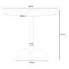 Table Goblet ronde 80cm effet marbre doré style classique Monika Réductions