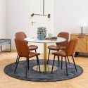 Ronde Goblet tafel 80cm klassieke stijl gouden marmereffect Monika Verkoop