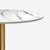 Table Goblet ronde 80cm effet marbre doré style classique Monika Offre
