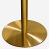 Ronde eettafel in Goblet-stijl 120 cm goud en marmereffect Monika+ Korting