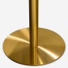 Table de salle à manger ronde style Goblet 120cm effet marbre doré Monika+ Remises