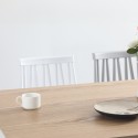 Rechthoekige houten keuken eettafel 120x80cm wit Ennis Aanbod